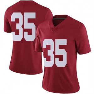 NCAA Women's Alabama Crimson Tide #35 Shane Lee Stitched College Nike Authentic No Name Crimson Football Jersey NV17O80PO